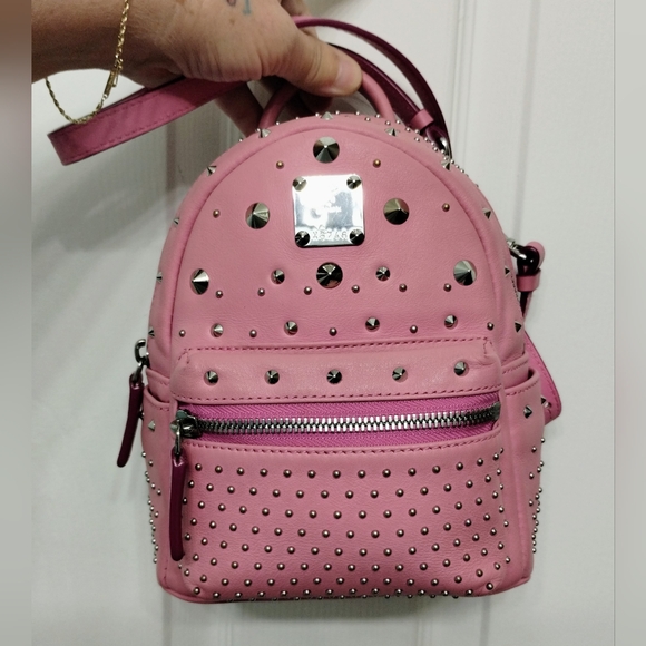MCM Micro Mini Backpack Studded Pink - Picture 13 of 13